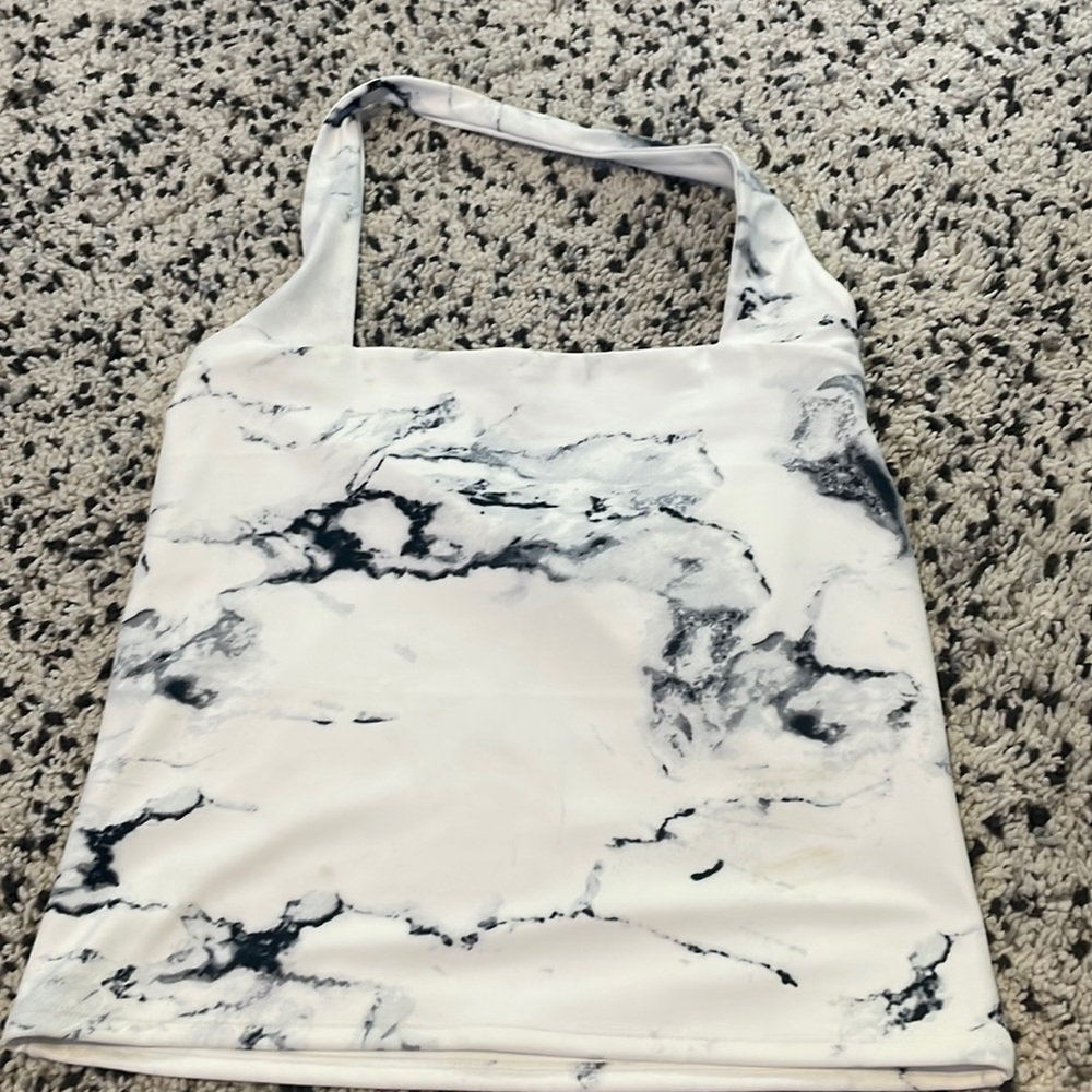 Large marbled tank top